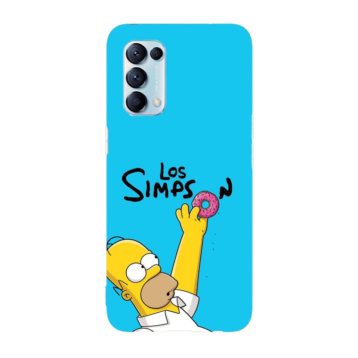 Капак, съвместим с Oppo A73 модел I love Donuts!, Силикон, TPU, обратното