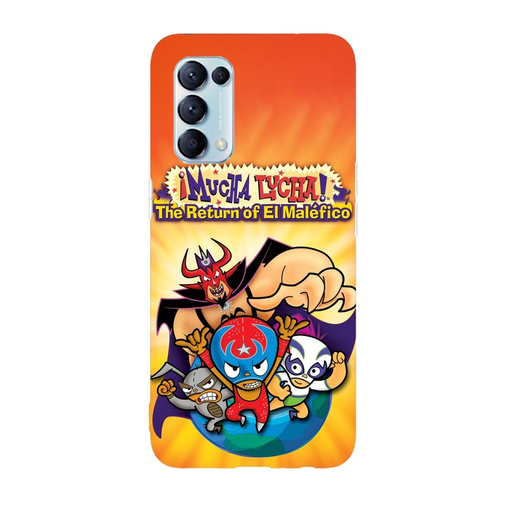 Капак, съвместим с Oppo Find X3 Pro модел Mucha Lucha El malefico, силикон, TPU, обратно