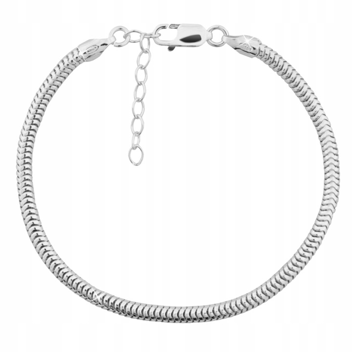 Charm karkötő, Mennica Bydgoska, Ezüst, 20 cm, Ezüstszín