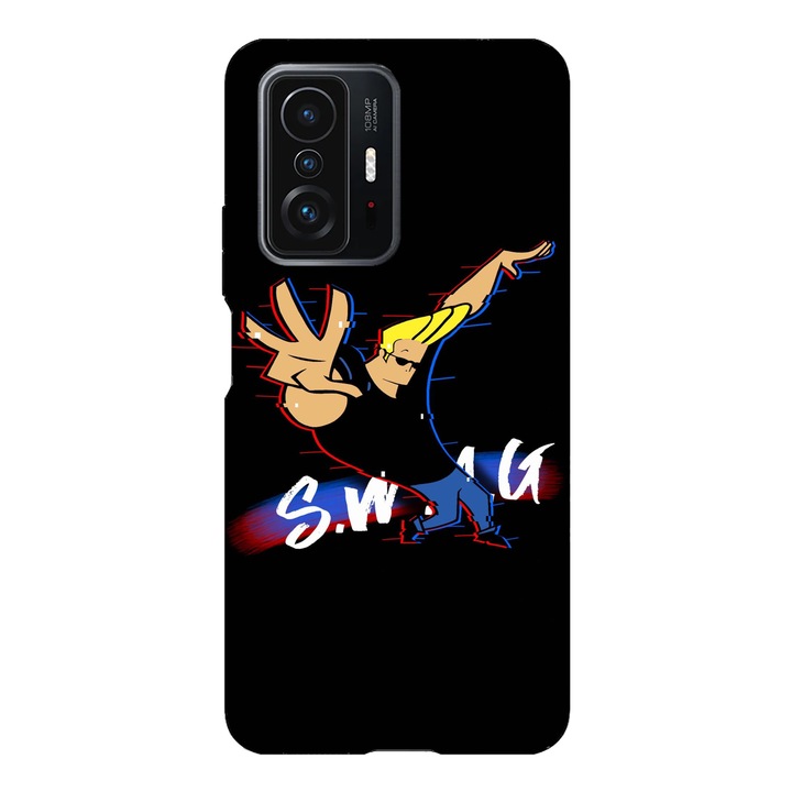 Кейс съвместим с Xiaomi Mi 10T Pro модел Glitched Johnny Bravo, силикон, TPU, обратното