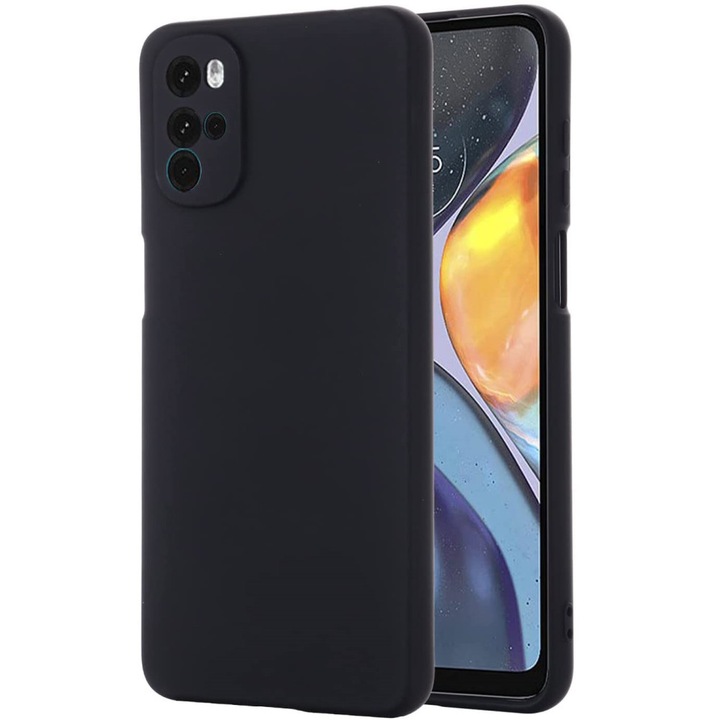 Motorola Moto G22 съвместим силиконов гръб, мат, черен