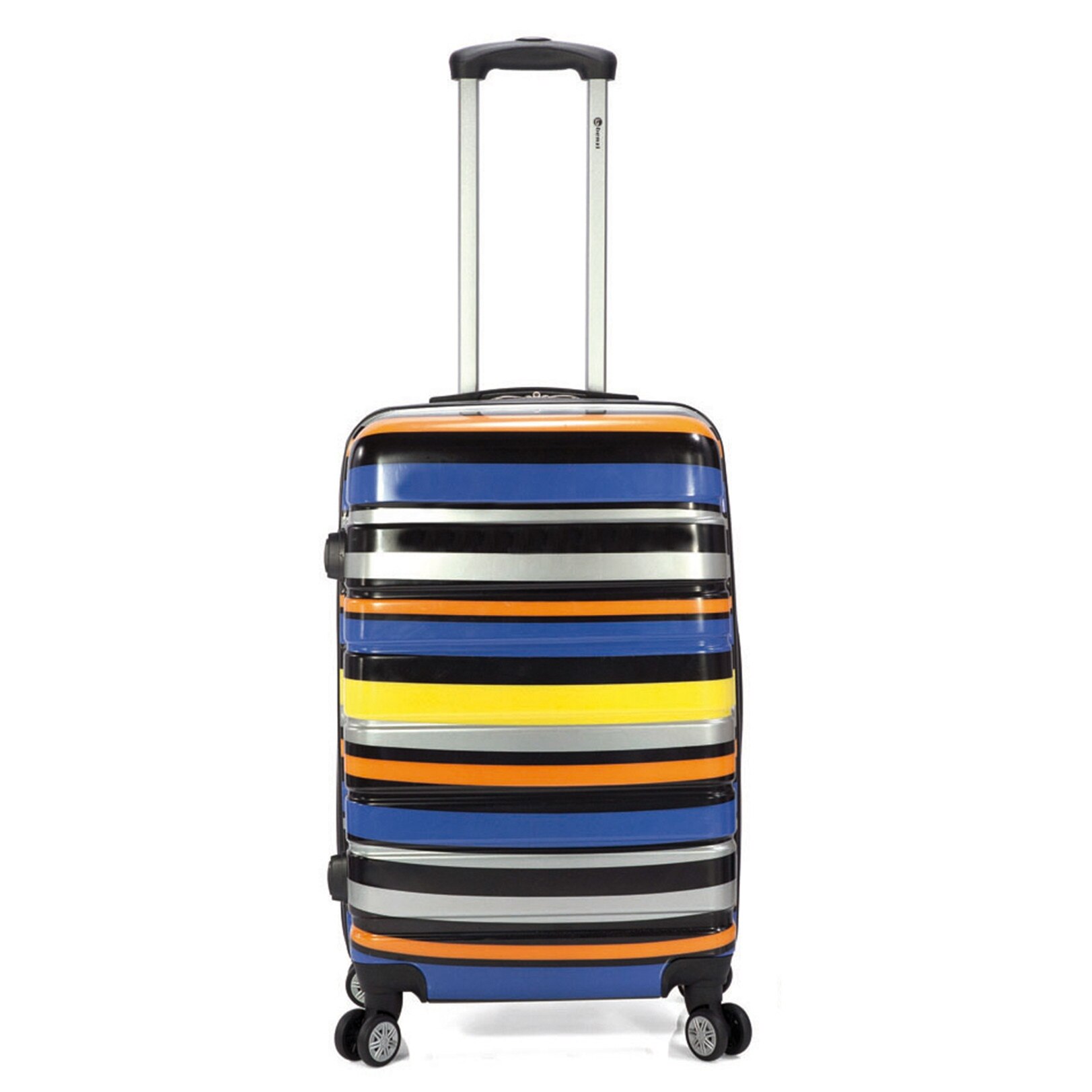 Troler Cabina ABS 4 Roti Duble Benzi BZ 4831 - 52 cm Portocaliu