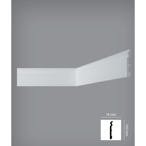 Plinta decorativa polimeri BOVELACCI - 140 x 15 mm / 2 ml | NF140