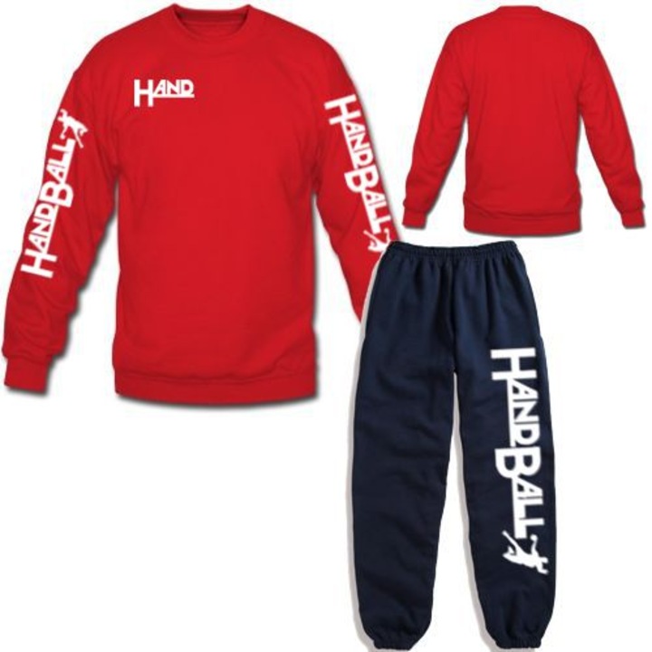 Trening Fruit of the Loom, model Handbal, Rosu/Bleumarin