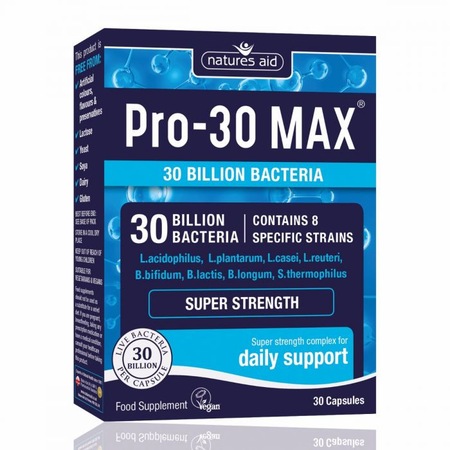 Complex Probiotice Pro 30 Max Natures Aid Cu 30 De Miliarde De Bacterii Benefice 30 Capsule Emag Ro