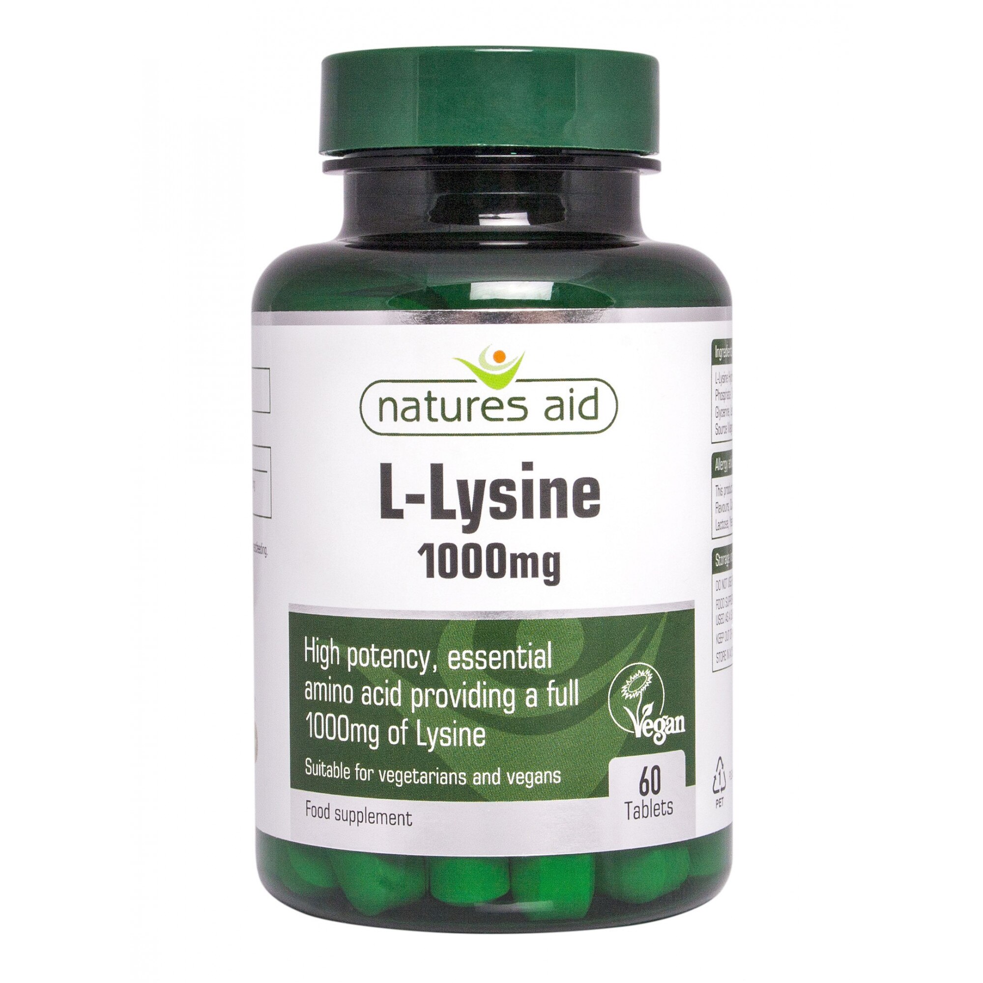 L-Lysine 1000 mg Natures Aid, 60 comprimate