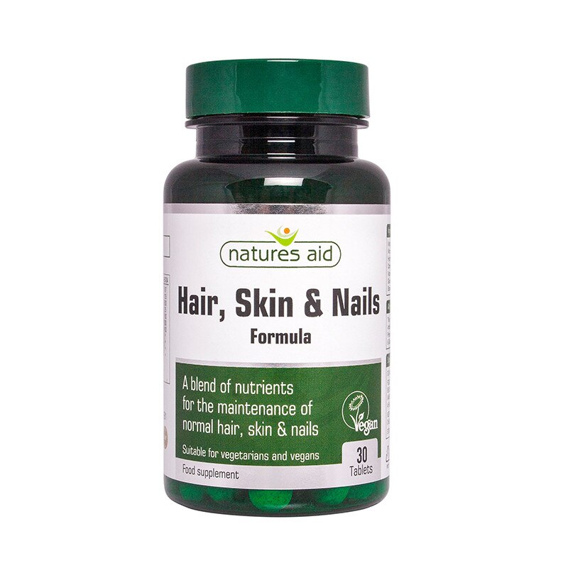Hair, Skin and Nails Formula Natures Aid, 30 comprimate