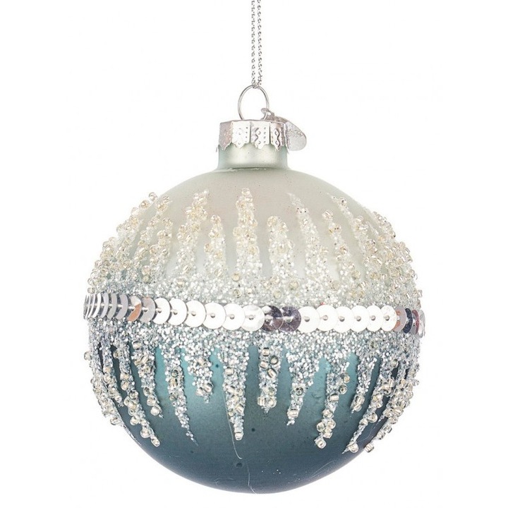 Set 12 globuri sticla Show 8 cm