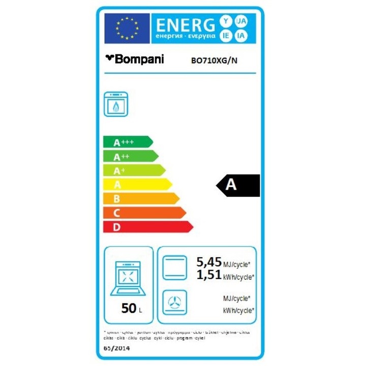 Bompani Diva Gáztűzhely, 55 cm, 4 égős, alacsony fogyasztás, A energiaosztály, zománcozott grill, integrált elektromos gyújtás, Stop Gas biztonsági rendszer, 50 literes sütő, elektromos grill funkció, dupla üvegajtó, állítható lábak, fehér