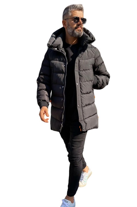 Мъжко яке, deHaine, ежедневно, дълго, 1080, черно