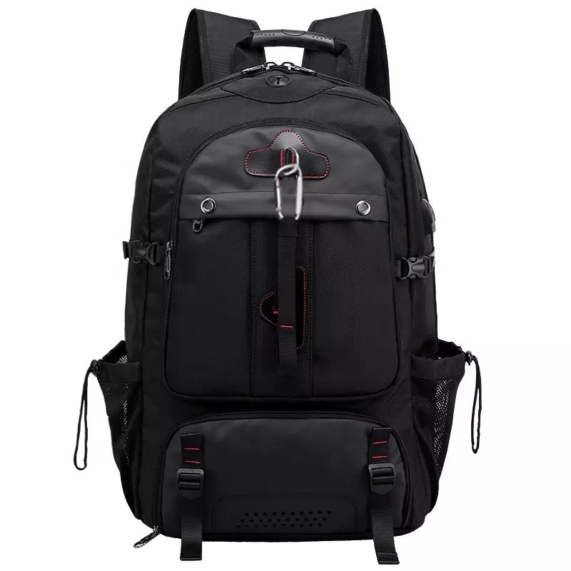 Rucsac laptop 15.6", impermeabil, expandabil, pentru excursii, cu compartiment pentru incaltaminte, Escalate, 40x23/31x63 cm, Negru