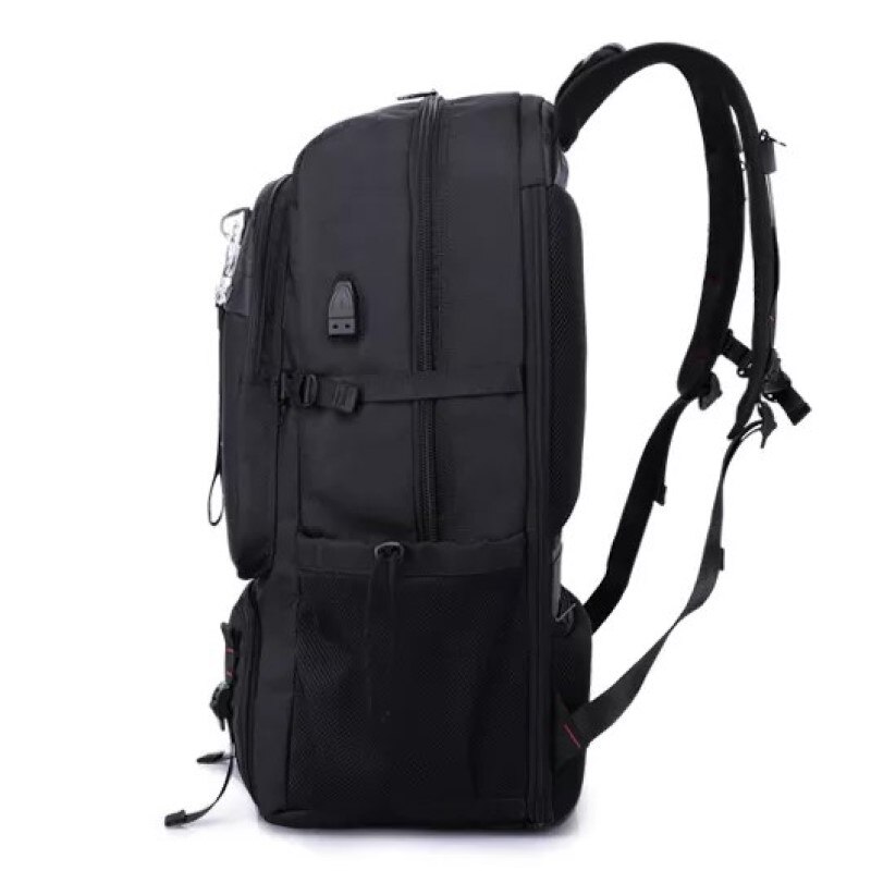 Rucsac laptop 15.6", impermeabil, expandabil, pentru excursii, cu compartiment pentru incaltaminte, Escalate, 40x23/31x63 cm, Negru