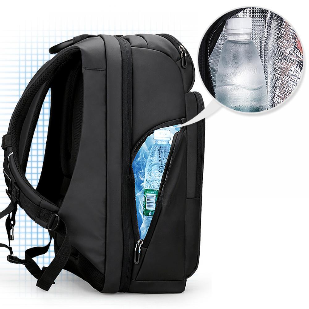 Rucsac/ghiozdan Mark Ryden Smart pentru laptop 15.6", port USB, complet impermeabil, sistem antifurt, unisex, spatios, compartiment produse ude, negru, calatorie, scoala sau servici