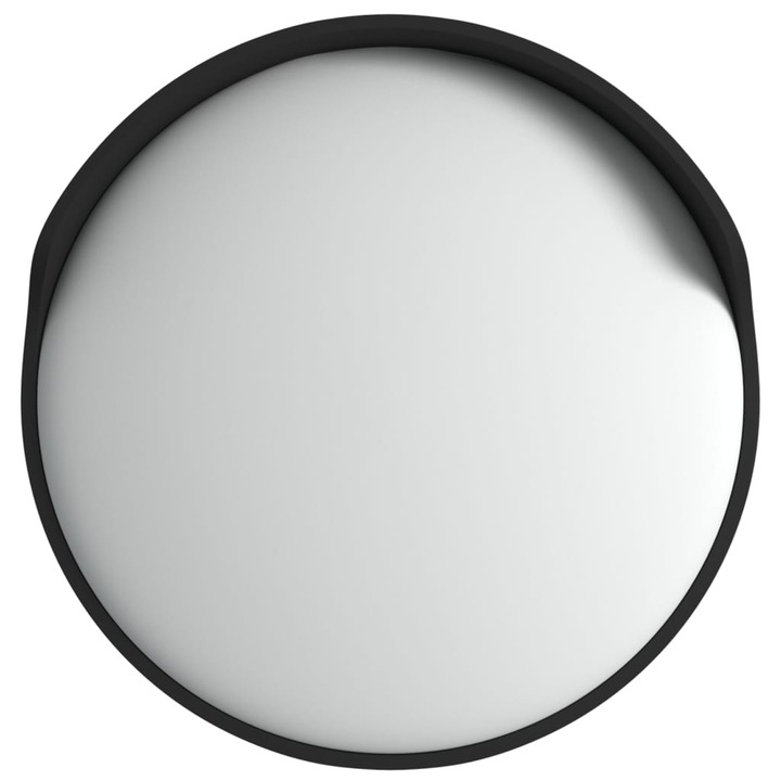 Oglinda de trafic convexa exterior vidaXL, negru, 45 cm, policarbonat