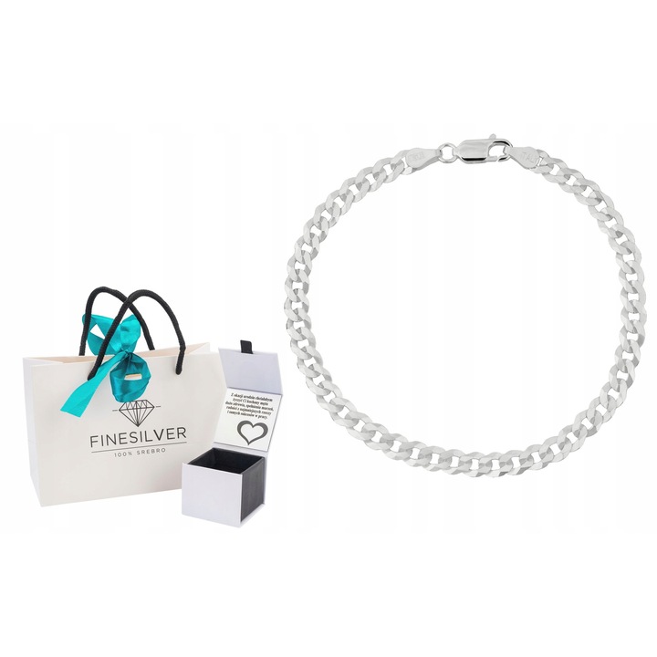 Bratara barbati, Mennica Bydgoska, Argint, 21 cm, Argintiu