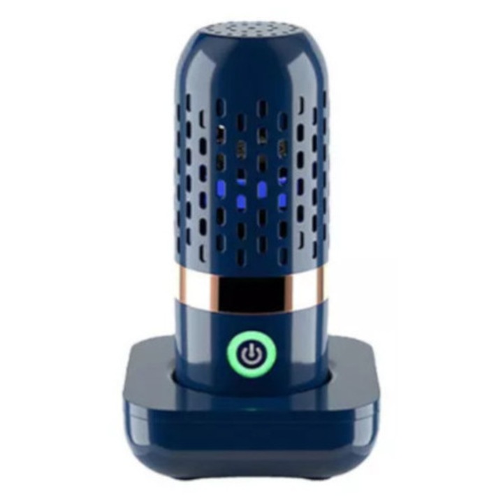 Aparat multifunctional, curatare, sterilizare si dezinfectare alimente, eliminare a pestidicidelor si hormonilor din mancare, portabil, acumulator 4400 mAh, albastru