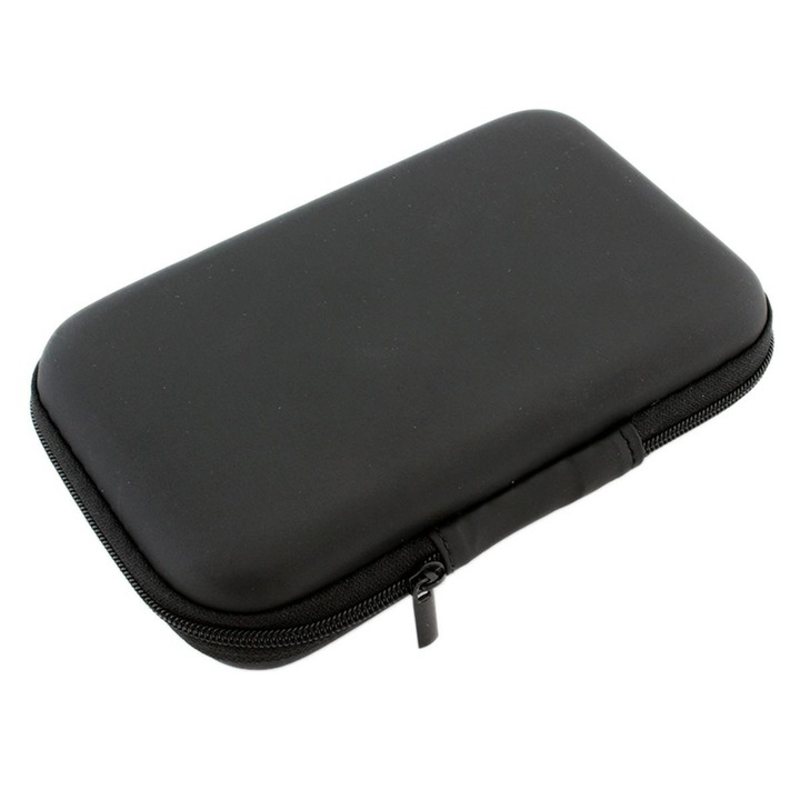 Carcasa de protectie, Zola®, pentru unitati portabile, diagonala 2,5", rezistenta la stropire, neagra, 17x10.5x4 cm