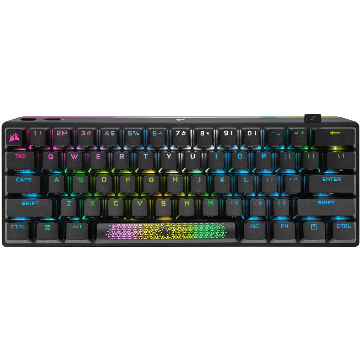 Tastatura gaming Corsair PRO MINI, wireless, iluminare RGB, Cherry MX Red, USB, Negru
