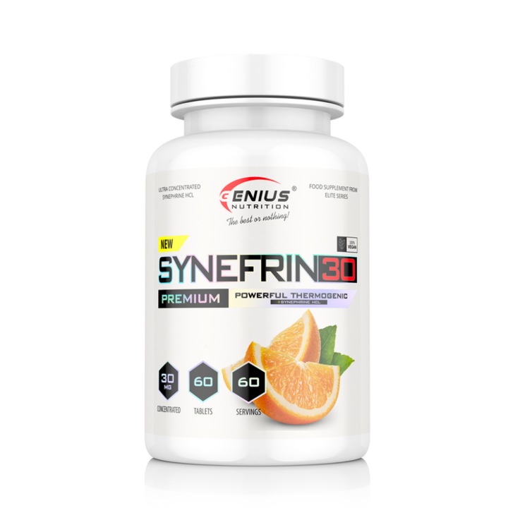 Tablete pentru slabit, accelerarea metabolismului si suplete, Synefrin30 Genius Nutrition, 60 serviri