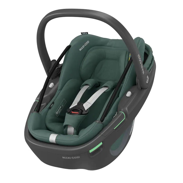Столче за кола Maxi-Cosi Coral 360 I-Size Black Shell Essential Green, 40-75 см, Зелен