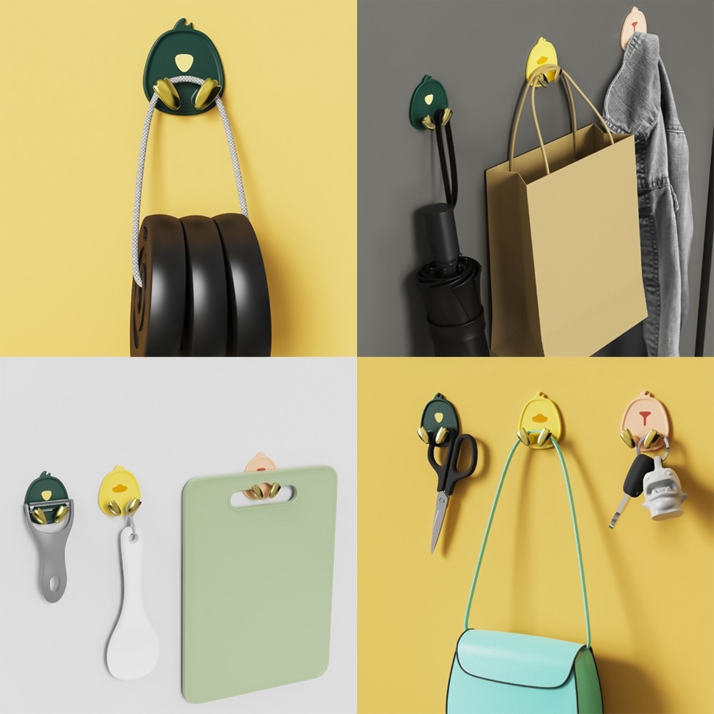 Комплект 3 закачалки за баня, Пластмаса, Многоцветен - eMAG.bg