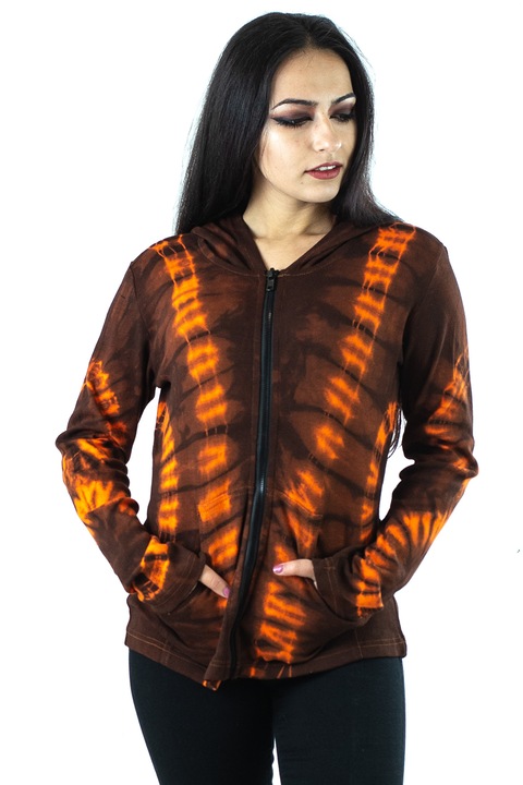 Hanorac Tie Dye, Portocaliu Maro