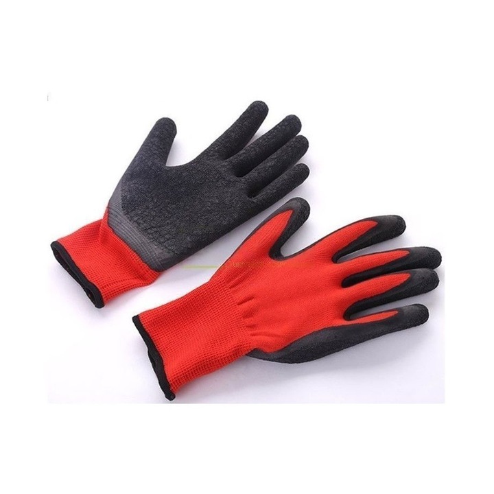 Manusi gradina latex sintetic Sita, negru rosu, marimea M