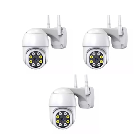 Set 3 camere supraveghere WIFI JORTAN, JT-8170QJ, IP66, HD wireless, 2 MP, 1920 X 1080 pixeli
