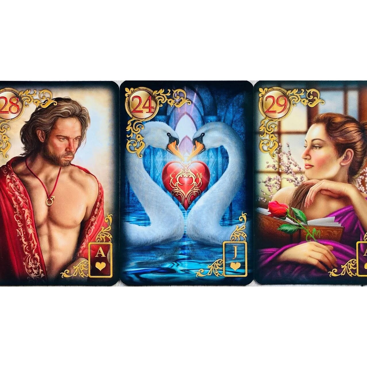 Set 47 carti Oracol Gilded Reverie Lenormand Expanded Edition Ciro Marchetti U.S. Games Systems limba engleza multicolor