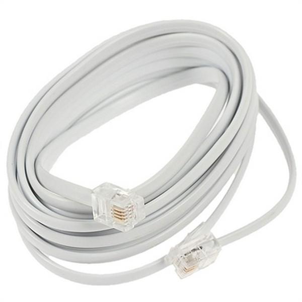 Cablu RJ11 6P4C 3m, Alb - eMAG.ro