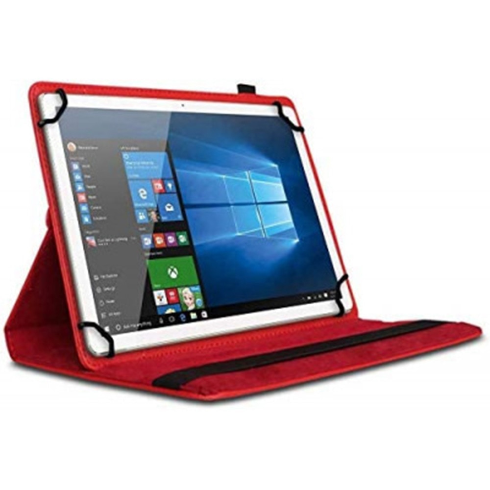 Husa Rotativa Tableta pentru Samsung Tab A 10.5 [SM-T595], Stand Portret si Landscape, Inchidere Sigura, Prindere Elastica, Smart Design, Universala 10, Rosu