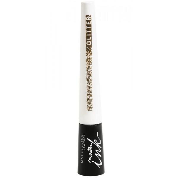 Tus De Ochi Lichid Maybelline Master Ink Glitter - Black Gold, Negru cu tente aurii Negru