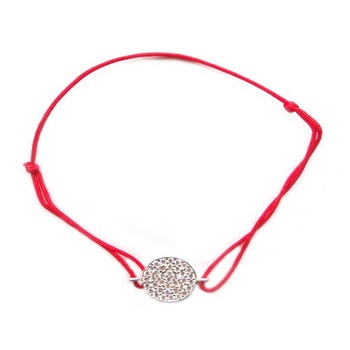 Bratara cu nod dublu Banut cu pietre, Argint 925, 1.5 cm x 1 cm Bratara cu nod dublu Banut cu pietre, Argint 925, 1.5 cm x 1 cm