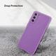 Szilikon burkolat Samsung Galaxy S21FE belső mikroszálas, kameravédelem, lila