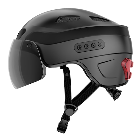 Casca de bicicleta JARONOON, Ultra-usor, Bluetooth, Inregistrator de conducere, Functie de lumina spate cu LED, Marime 58-62 cm, Negru