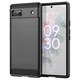 Husa compatibila cu Google Pixel 6a TPU Ultra Protect Slim Anti-Soc, Fibra de Carbon, Negru