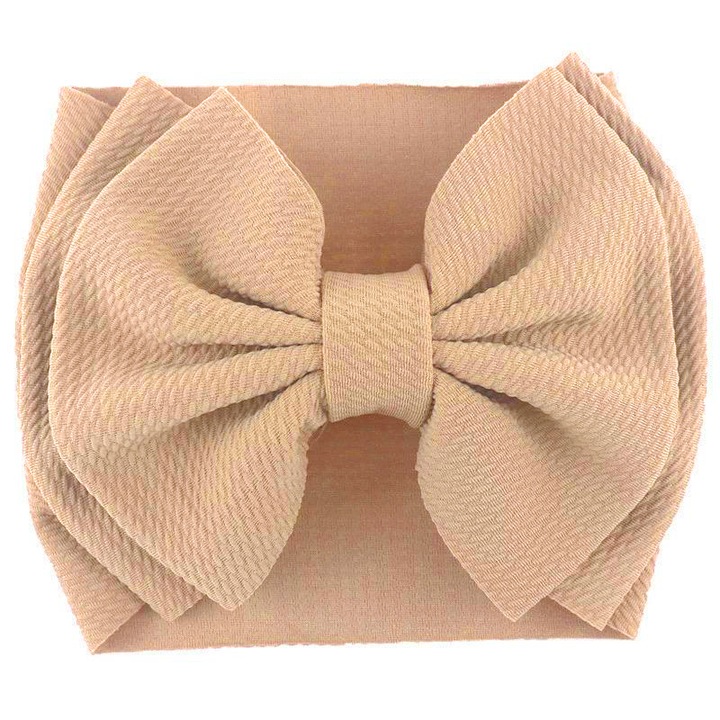 Лента за глава с панделка за деца, момичета, бебета, над 6 месеца, WAPB037, бежов