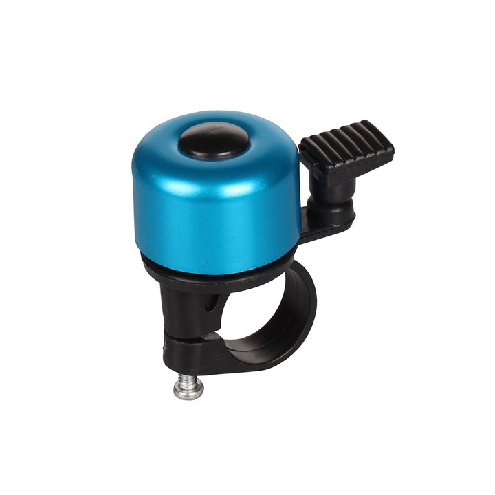 Sonerie bicicleta Merco Ding, pentru ghidon cu diametrul maxim de 2,2cm, albastru