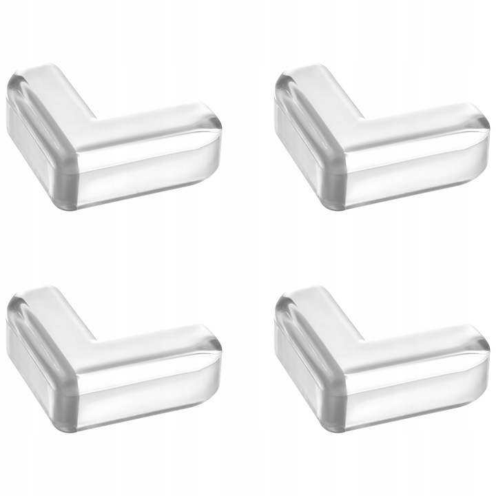 Защитен комплект за ъгли Bocioland, Силикон, Предпазва децата, 4 x 4 см, 4 бр, Сив