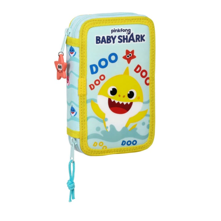 Dupla felszerelt 28 darabos Baby Shark tolltartó