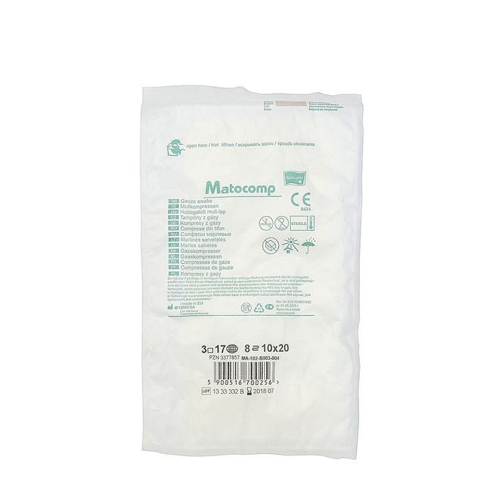 Set 120 Comprese sterile din tifon 10 x 20 cm, 3 comprese pe plic