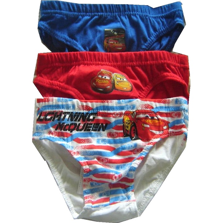 Set 3 perechi chiloti cu Fulger McQueen ER3078 62941, Multicolor