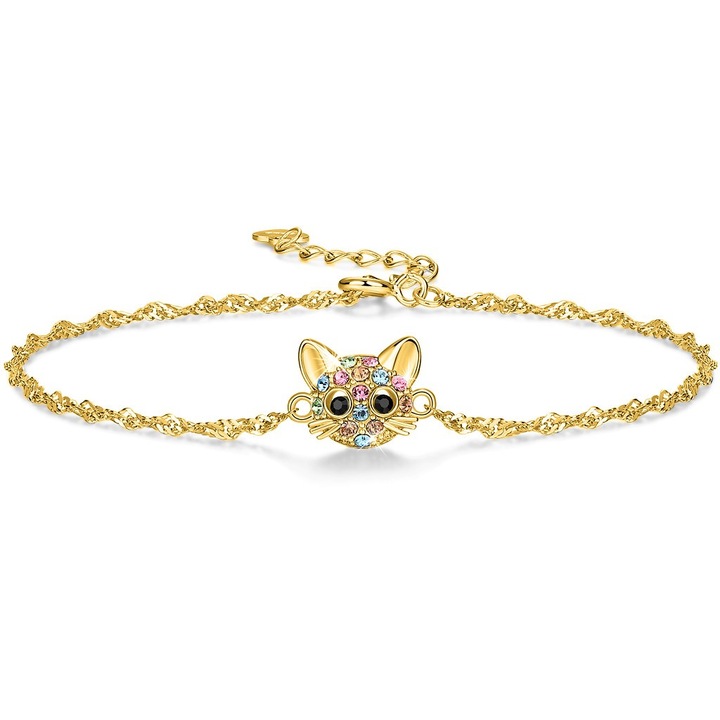 Karkötő, Mennica Bydgoska, Ezüst, Macska minta, Arany