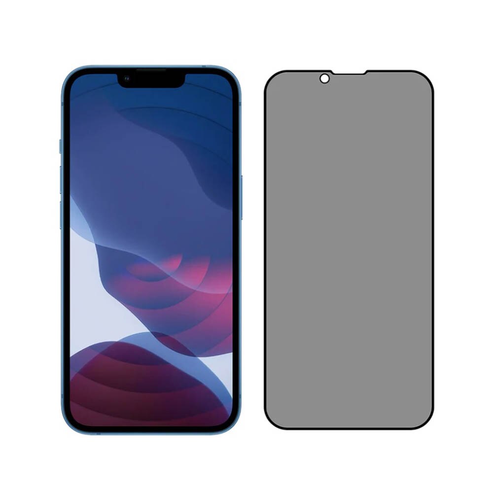 Folie Sticla Joyshell, compatibila cu iPhone 14 Plus, Model Privacy, Full Glue, Protectie Profesionala Ecran 3D, Full Cover