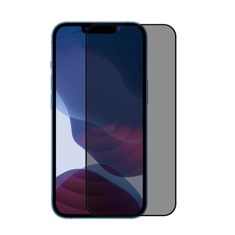Folie Sticla Joyshell, compatibila cu iPhone 14 Plus, Model Privacy, Full Glue, Protectie Profesionala Ecran 3D, Full Cover