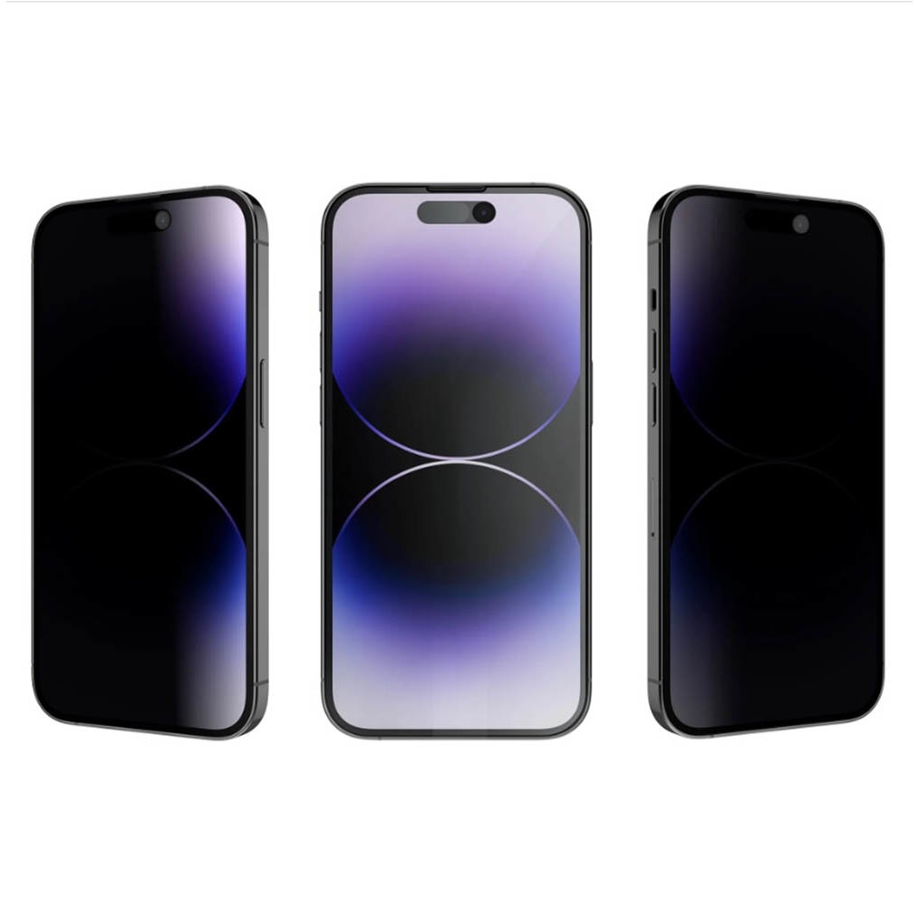Folie Sticla Joyshell, compatibila cu iPhone 14 Plus, Model Privacy, Full Glue, Protectie Profesionala Ecran 3D, Full Cover