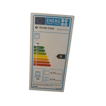 Pachet cuptor electric, plita gaz sticla si hota telescopica Black Swan Studio Casa, 56 l, Clasa energetica A, 6 functii, 4 arzatoare gaz, Negru