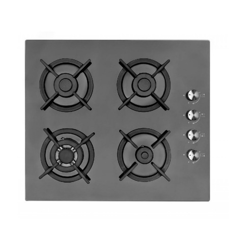 Pachet cuptor electric, plita gaz sticla si hota telescopica Black Swan Studio Casa, 56 l, Clasa energetica A, 6 functii, 4 arzatoare gaz, Negru