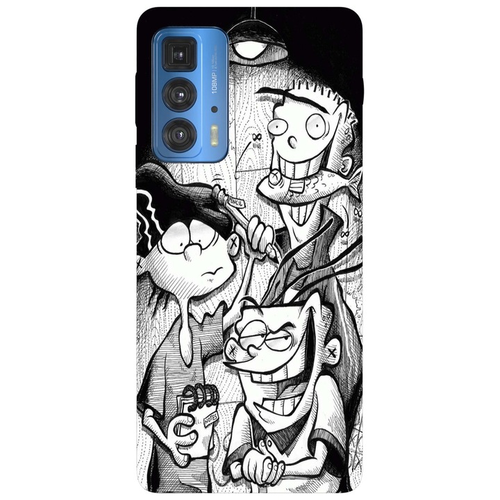 Капак, съвместим с Motorola Moto G71 5G модел Ed Edd и Eddy scheming, силикон, TPU, обратно