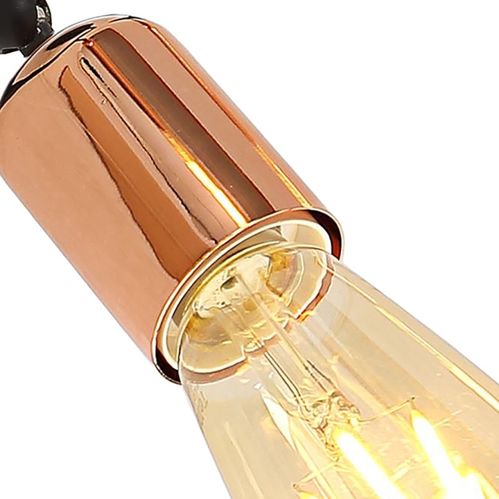 Aplica Straight, 1 x E27, 40 W, cupru/negru